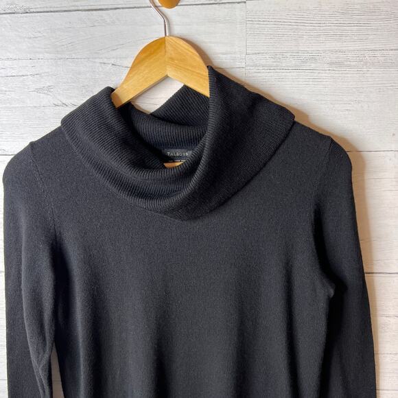 Talbots Sweater Womens Size XS Black Pure 100% Merino Wool Turtle Cowl Neck - Picture 6 of 11